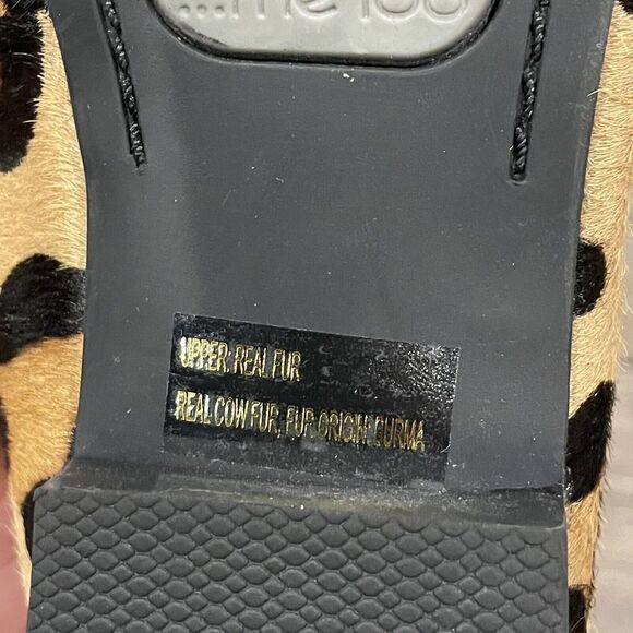 Adam Tucker Me Too Animal Print Fur Leopard Loafers Slip on Shoe Sz 8 Womens New - Picture 11 of 12